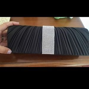 David's bridal black clutch